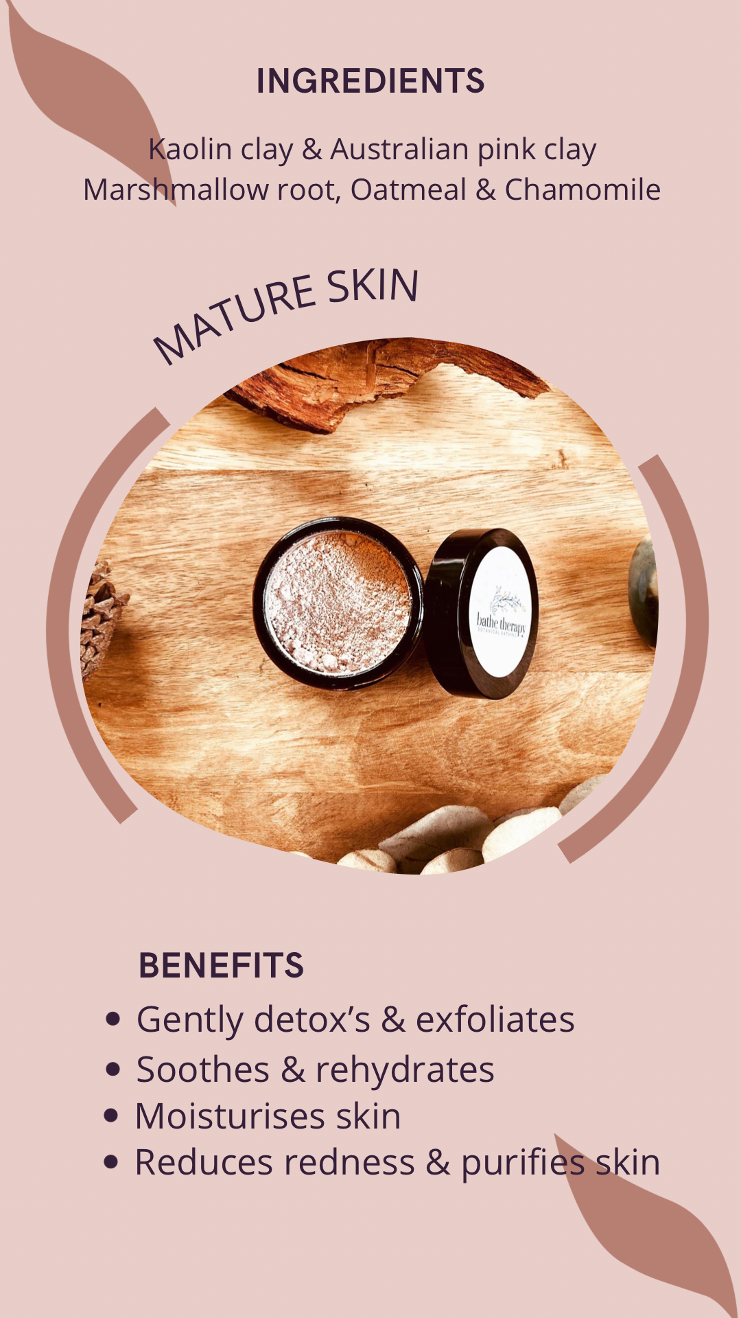 Earth Minerals Clay Masks|| 4 skin types