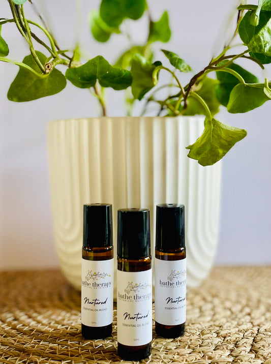 Nurtured essential oil roll on pulse point PMS support aromatherapy 