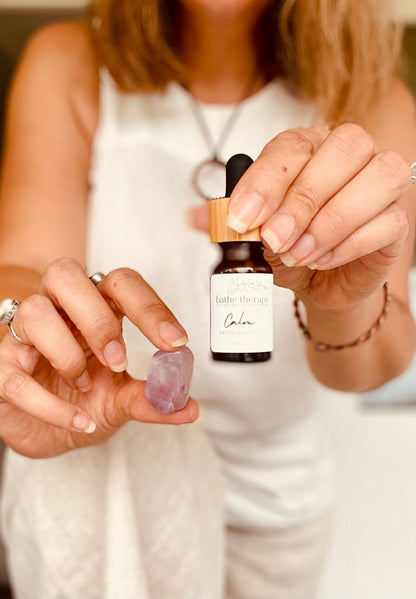Calm Bath Oil with Amethyst natural aromatherapy oil 